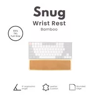 Snug BAMBOO Wrist Rest | Wrist Pad with Leather Cushion