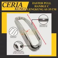 Handle Tembus FASTER Pull Handle Tanam C Lengkung AS 35 Tarikan Pintu