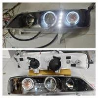 HD404-B1WHW Headlamp Accord Cielo 94-97 Projector LED Angel Eyes Cryst