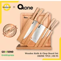 OXONE WOODEN KNIFE and CHOP Board Set OX-95 | Pisau kayu set 7pcs OX95