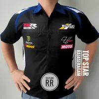 Baju Kemeja Otomotif SUZUKI Motor RR GSX Komunitas Moto GP Kemeja