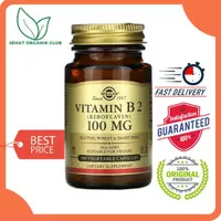 Solgar Vitamin B2 Riboflavin 100 mg 100 Vegetable Capsules