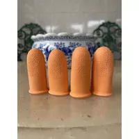 FINGER COAT ORANGE TEBAL / FINGER COTS BINTIK TIMBUL / PELINDUNG JARI