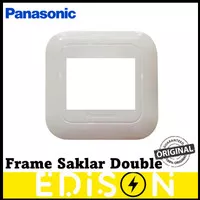Panasonic Frame Saklar Seri Double 1 Gang 2 Device WEJ 78029W