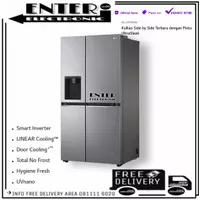 LG GCL257SLNL - KULKAS LG SIDE BY SIDE DISPENSER 674L 617L GC L257SLNL