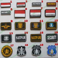 patch rubber logo security satpam - rubber patch security - karet