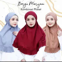 Jilbab Bergo Maryam Kombinasi prisket