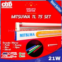 MITSUWA LAMPU TL T5 NEON SET 21 WATT KOMPLIT + KAP LAMPU ETALASE WARNA