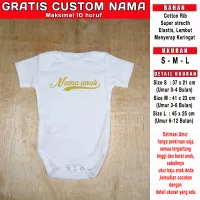 Baju Bayi Custom Nama Baseball Jumper Romper Newborn Laki Perempuan