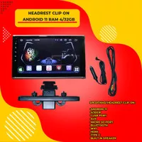 ASM TV MONITOR CLIP ON 10,1 INCH HEADREST ANDROID MONITOR CLIP ON