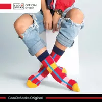 CoolDeSocks Original | Kaos Kaki Motif - Modern Abstract - Red