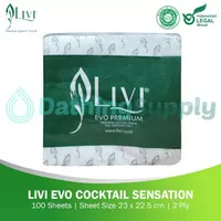 Tisu LIVI Evo Cocktail Sensation Premium Napkin Tissue 100s Tissu Meja