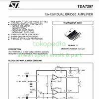 Modul Kit Tda 7297 Stereo Mini Hifi 2 X 15 Watt BTL .