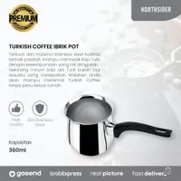 Turkish coffee pot stainless 360ml|ibrik panci mini seduh kopi turki