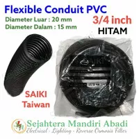 Flexible Conduit PVC 20mm Hitam Roll Saiki 3/4 inch