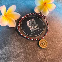 Gelang Tridatu Liontin Bunga Teratai Lotus Bronze asli khas Bali