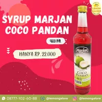 Sirup Marjan Coco Pandan 460 ml / Syrup Marjan Coco Pandan Boudoin