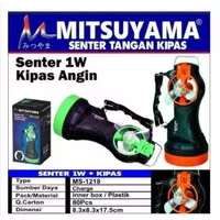 Senter Emergency 1 Watt / Senter + Kipas Angin Mitsuyama MS-1218