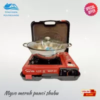 Kompor Portable Myvo Paket Panci Hotpot Shabu Shabu 2 Sekat 28 Cm