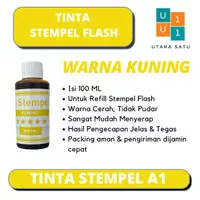 Tinta Stempel Flash Warna Kuning 100 ML