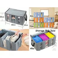 STORAGE BOX 65 liters bamboo charcoal clothing boxes tempat baju