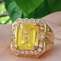 CINCIN BATU PERMATA YELLOW SAFIR AFRIKA NATURAL