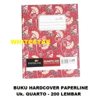 buku tulis paperline hard cover quarto - 200 lembar hardcover