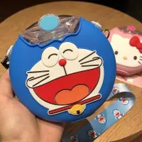 Botol Air Minum DORAEMON HELLO KITTY Portable Anak Bentuk Donat