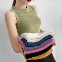 Olivia Tanktop Rajut Wanita - Baju Rajut Knit Singlet Wanita Korean