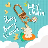 Baby Carrot & Bunny Keychain