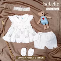 White Series | Setelan Putih Bayi Perempuan 1 Tahun "Isabelle"