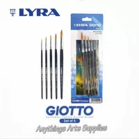 LYRA Giotto Round Brush Set 5 - kuas lukis taklon sintetis