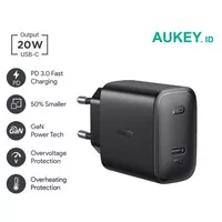 AUKEY WALL CHARGER PA-F1S 20W ULTRA COMPACT WITH PD 3.0 FAST CHARGER