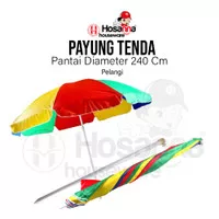 PAYUNG TENDA PANTAI 240 CM PELANGI , JUALAN , DAGANG, TAMAN , PKL.