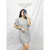 [Elly Dress Misty BC] Dress wanita spandek soft abu