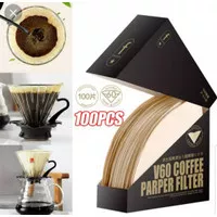 Paper Filter V60 Coffee Kertas Saringan Kopi Drip 01/02-100pcs Brown
