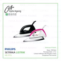 PHILIPS DRY IRON HD1173/80 SETRIKA KERING HD 1173 HD 1173/80