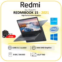 Laptop Xiaomi REDMI Book 15-i3 1115G4-RAM 8GB/256SSD-15.6 Inch FHD