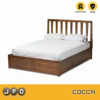 Dipan Tempat Tidur Minimalis Dipan Laci Ranjang Jati Cocca Bed Frame