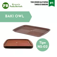 Baki Nampan Plastik Cokelat Owl Nampan Plastik Owl NS-02 Food Tray