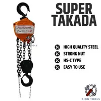SUPER TAKADA CHAIN BLOCK 1 TON 3 METER / KATROL / TAKEL