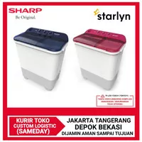 MESIN CUCI SHARP EST 75 NT 7KG 2 TABUNG 75NT 7 KG PUREMAGIC LOW WATT