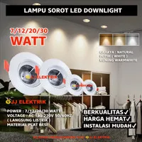Downlight 7/ 12/ 20/ 30 Watt Lampu Plafon Spotlight LED COB Spot Light