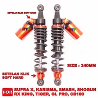 SHOCK ANSWER TABUNG MIRING UKURAN 340MM WARNA GREY DAN MERAH