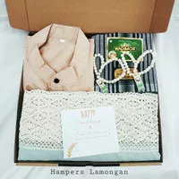 Hampers Paket Alat Sholat Mukena Katun + Sarung Wadimor + Baju koko