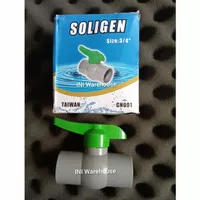 Soligen Ball Valve Stop Kran Keran PVC 3/4" 3/4 Inch CN001