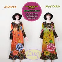 Daster Muslim Batik Kencana Ungu LD 1903 | Daster Long Dress