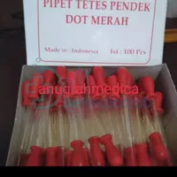 Pipet pendek merah/pipet tetes merah