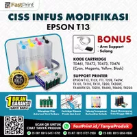CISS Infus Modifikasi Epson T11 T13 T13X TX111 Kosongan