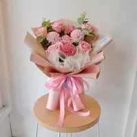 Buket Bunga Artificial Rose Hydrangea Premium Pastel Soft Custom Gift